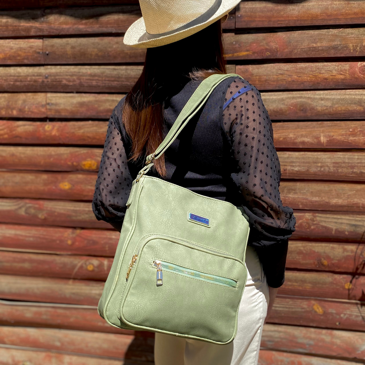 Bolso Eco Cuero Verde 3