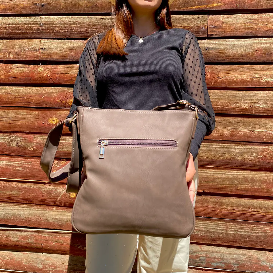 Bolso Eco Cuero Café Oscuro 3