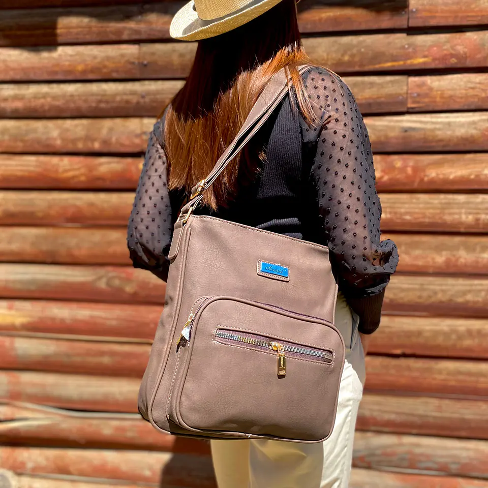 Bolso Eco Cuero Café Oscuro 2
