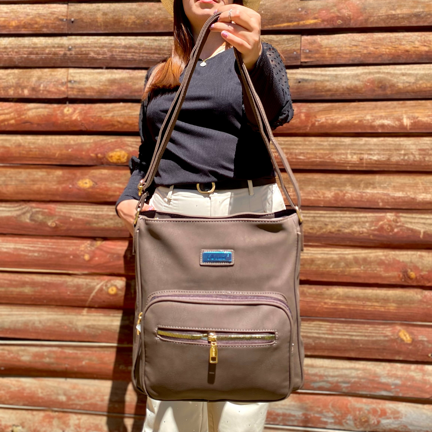 Bolso Eco Cuero Café Oscuro 4