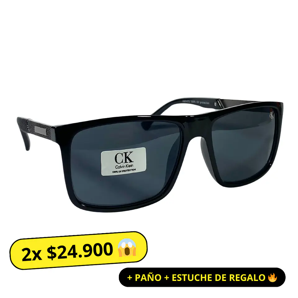 Lentes de Sol Premium Ck AAA Negro Hombre 1