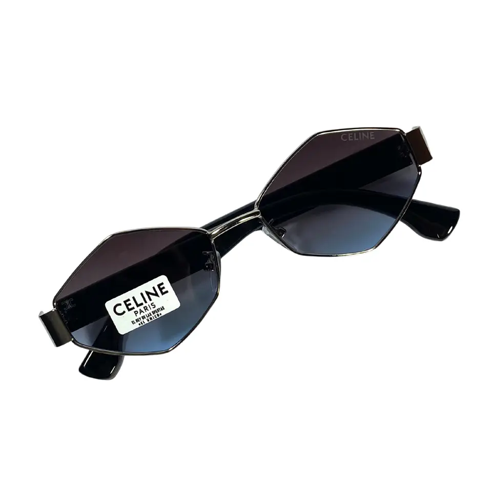 Lentes de Sol Premium Celine AAA Hexagonal Azulado 5