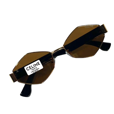 Lentes de Sol Premium Celine AAA Hexagonal Café 5