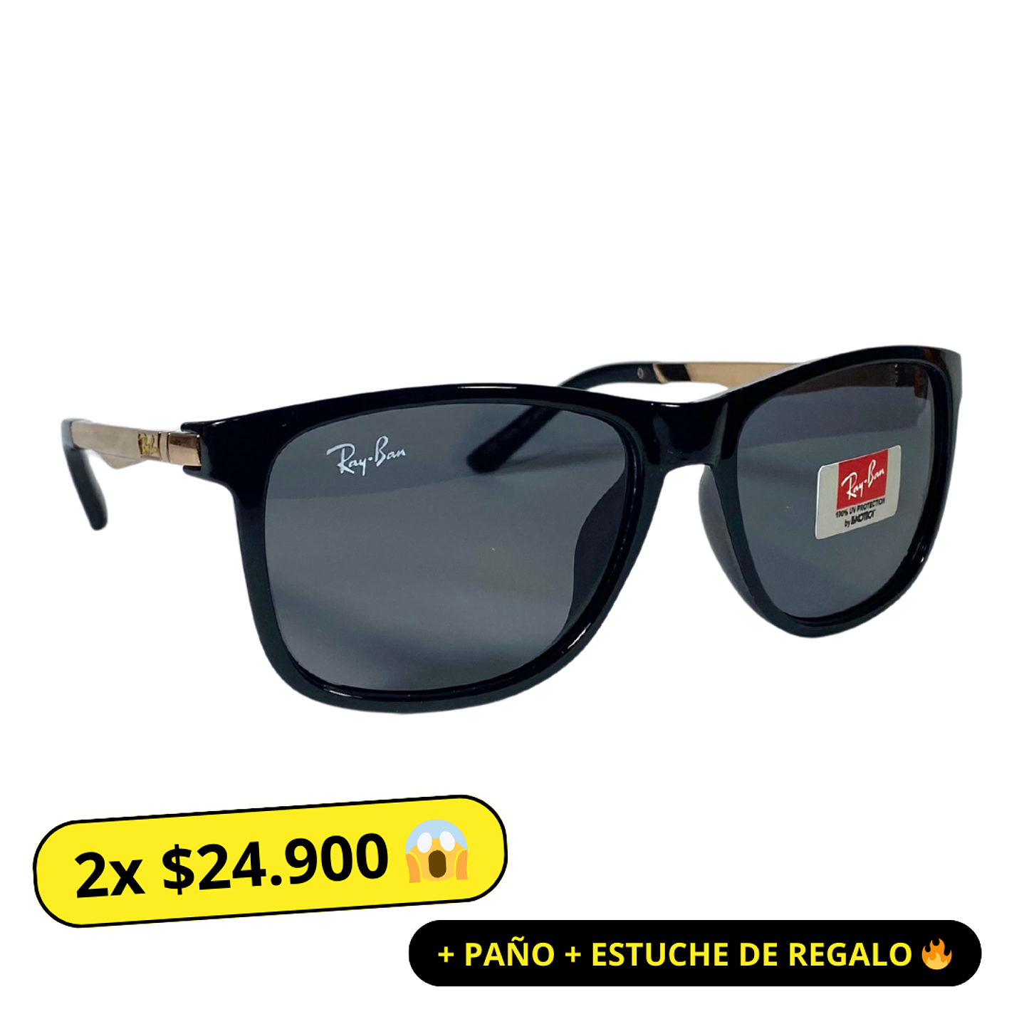 Lentes de Sol Premium RyB AAA Negro Hombre 1