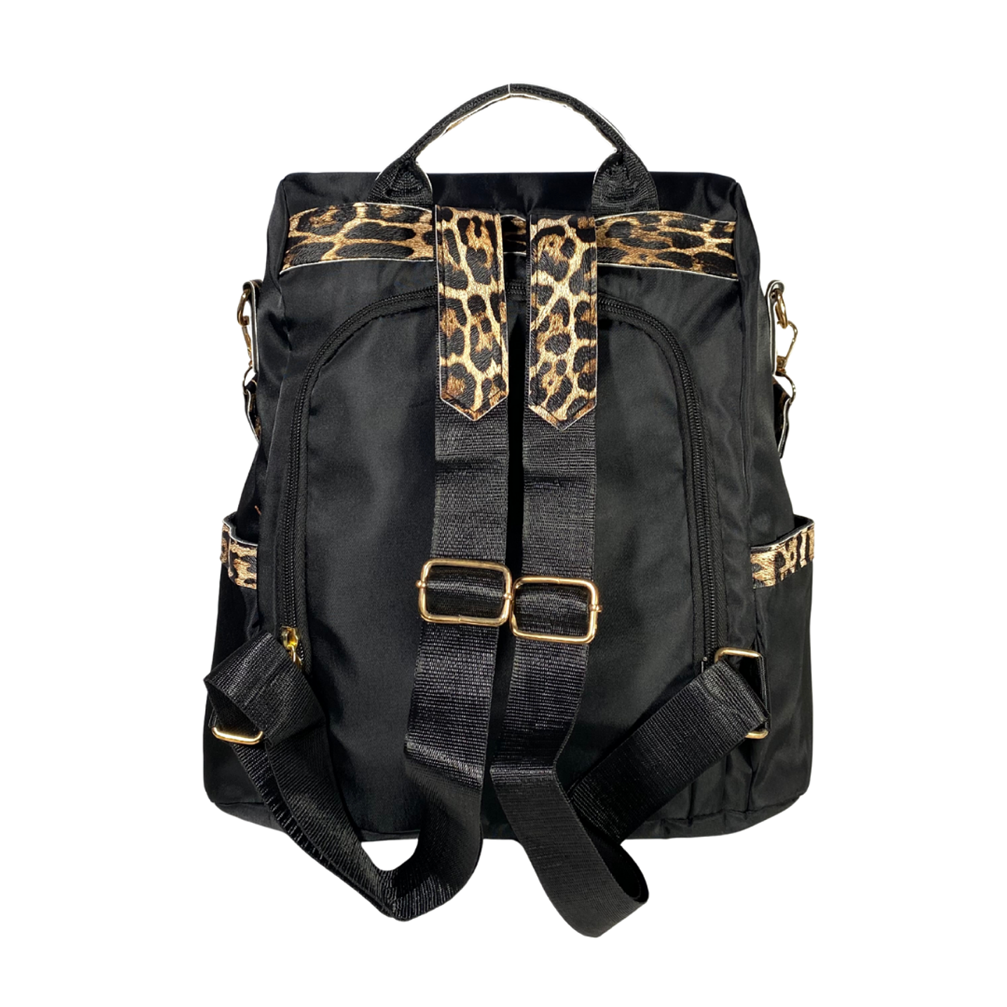 Mochila y Cartera Animal Print Negra Antirrobo 6