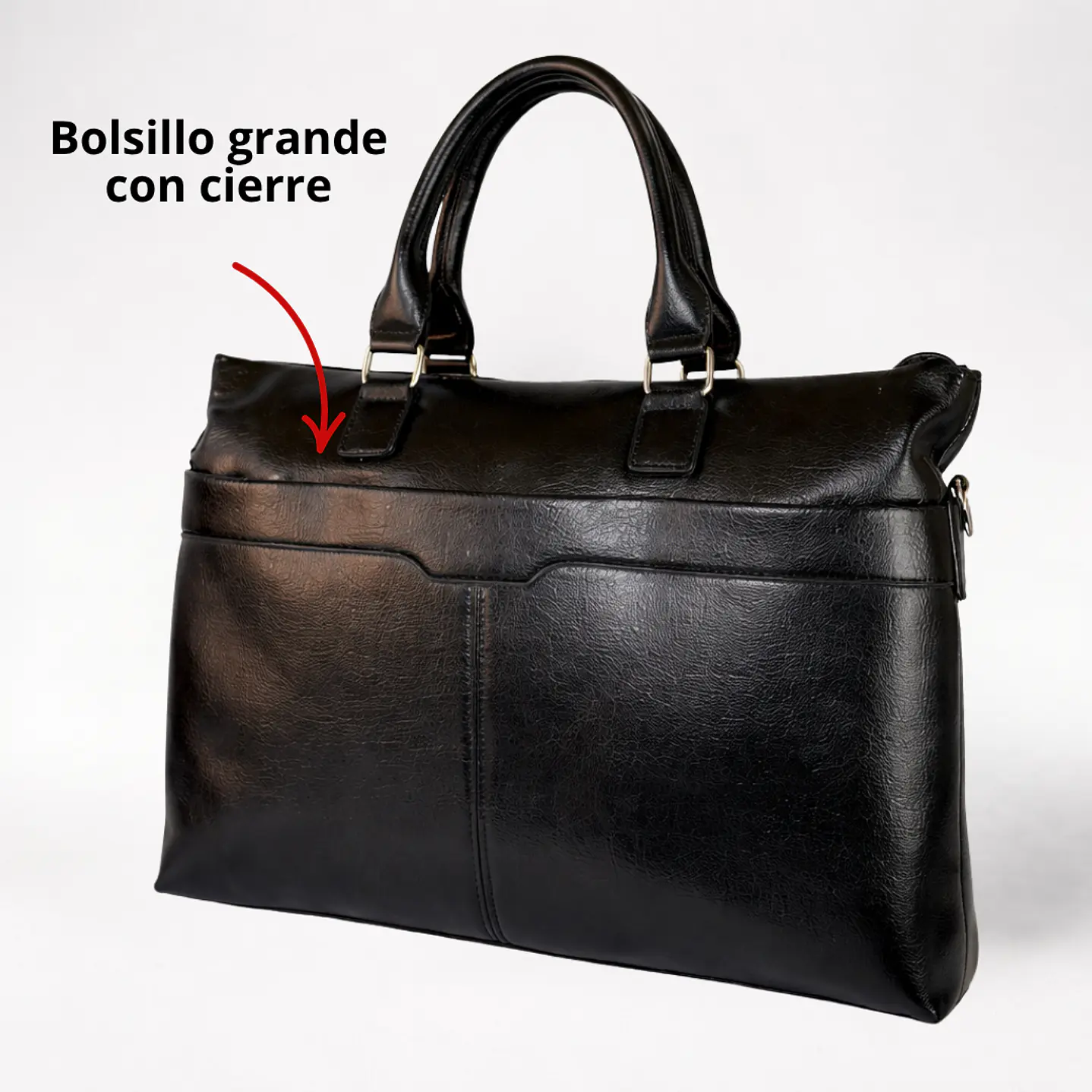 Maletín de Cuero Vegano Hombre (con capacidad para Pc 14