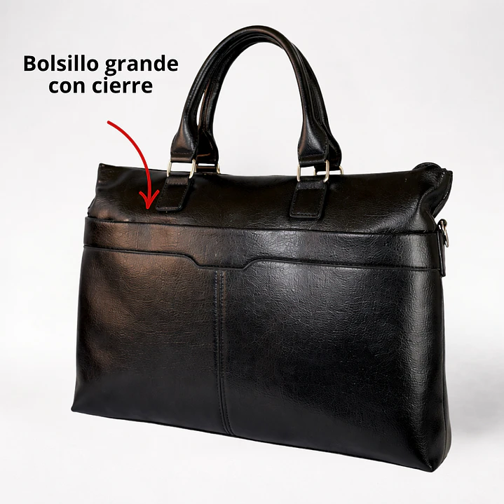 Maletín de Cuero Vegano Hombre (con capacidad para Pc 14