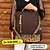 Mochila y Cartera Animal Print Café Antirrobo