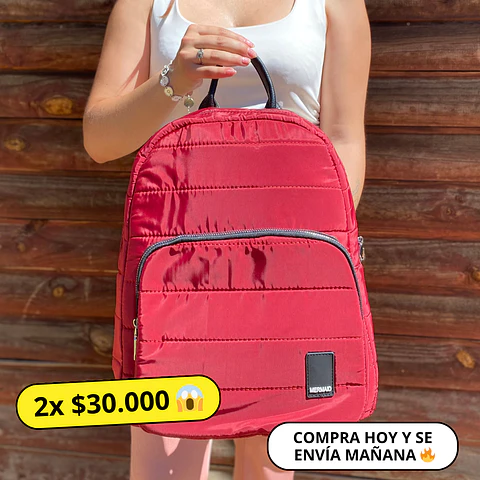Mochila Puff Roja (capacidad Pc 14