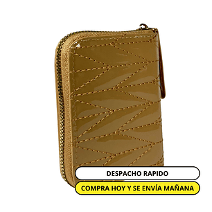 Billetera Charol Beige