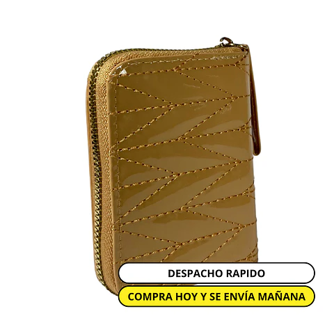 Billetera Charol Beige 1