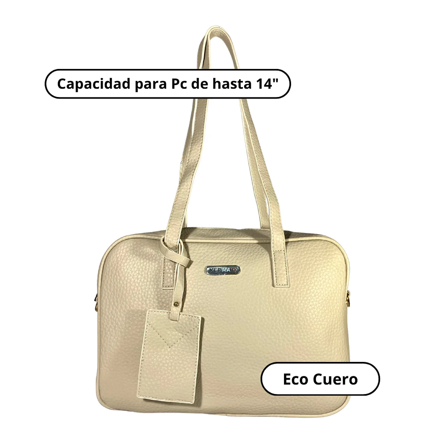 Cartera Maletín Eco Cuero (capacidad para Pc 14