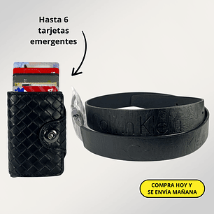 Pack Hombre: Billetera Viral + Cinturón 🔥
