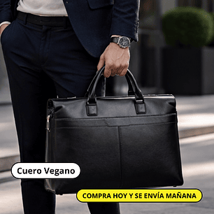 Maletín de Cuero Vegano Hombre (con capacidad para Pc 14