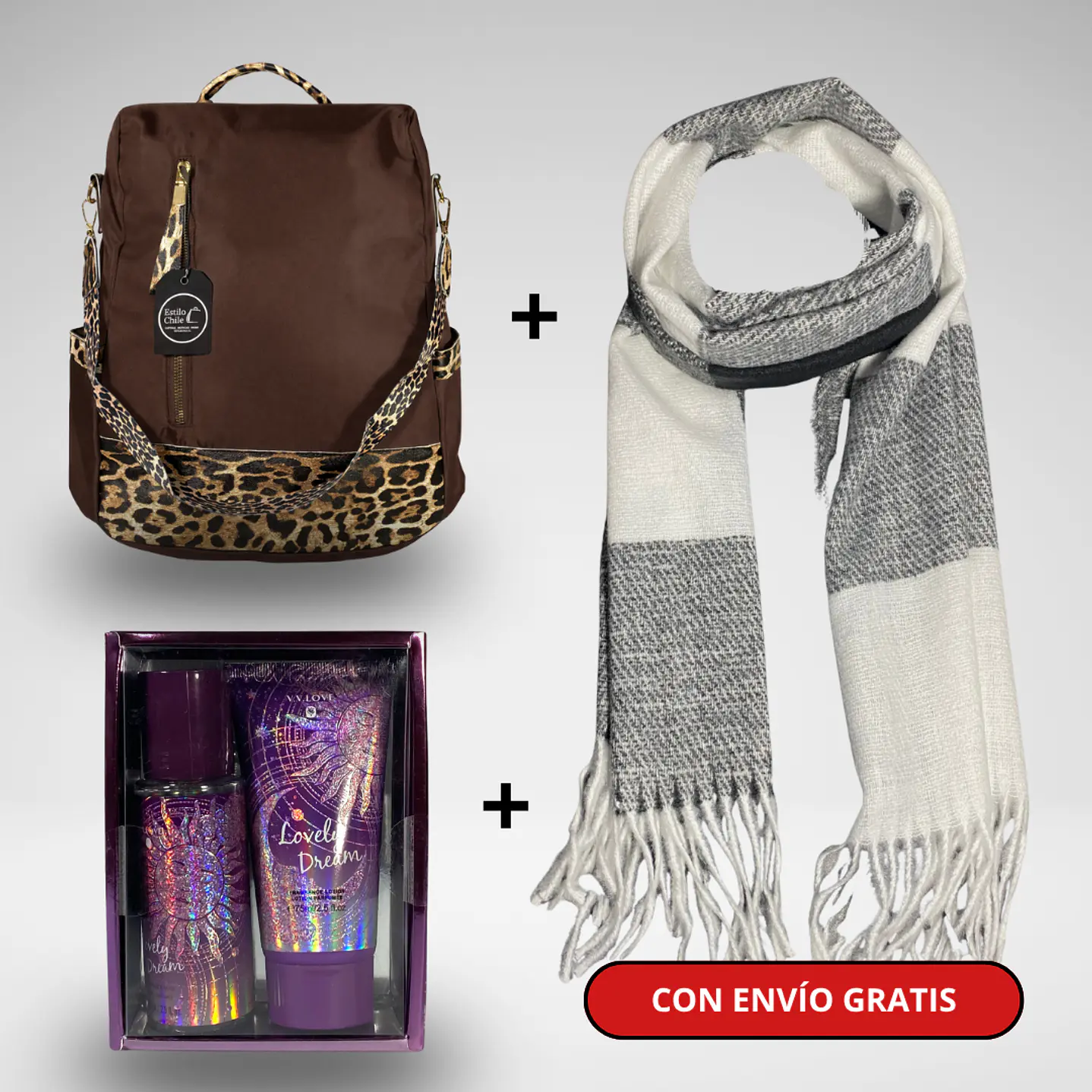 Pack Día de la Mamá: Mochila Antirrobo + Bufanda + Pack Splash + Crema + Envío Gratis🔥 5