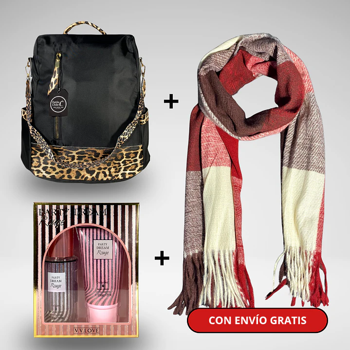 Pack Día de la Mamá: Mochila Antirrobo + Bufanda + Pack Splash + Crema + Envío Gratis🔥 1