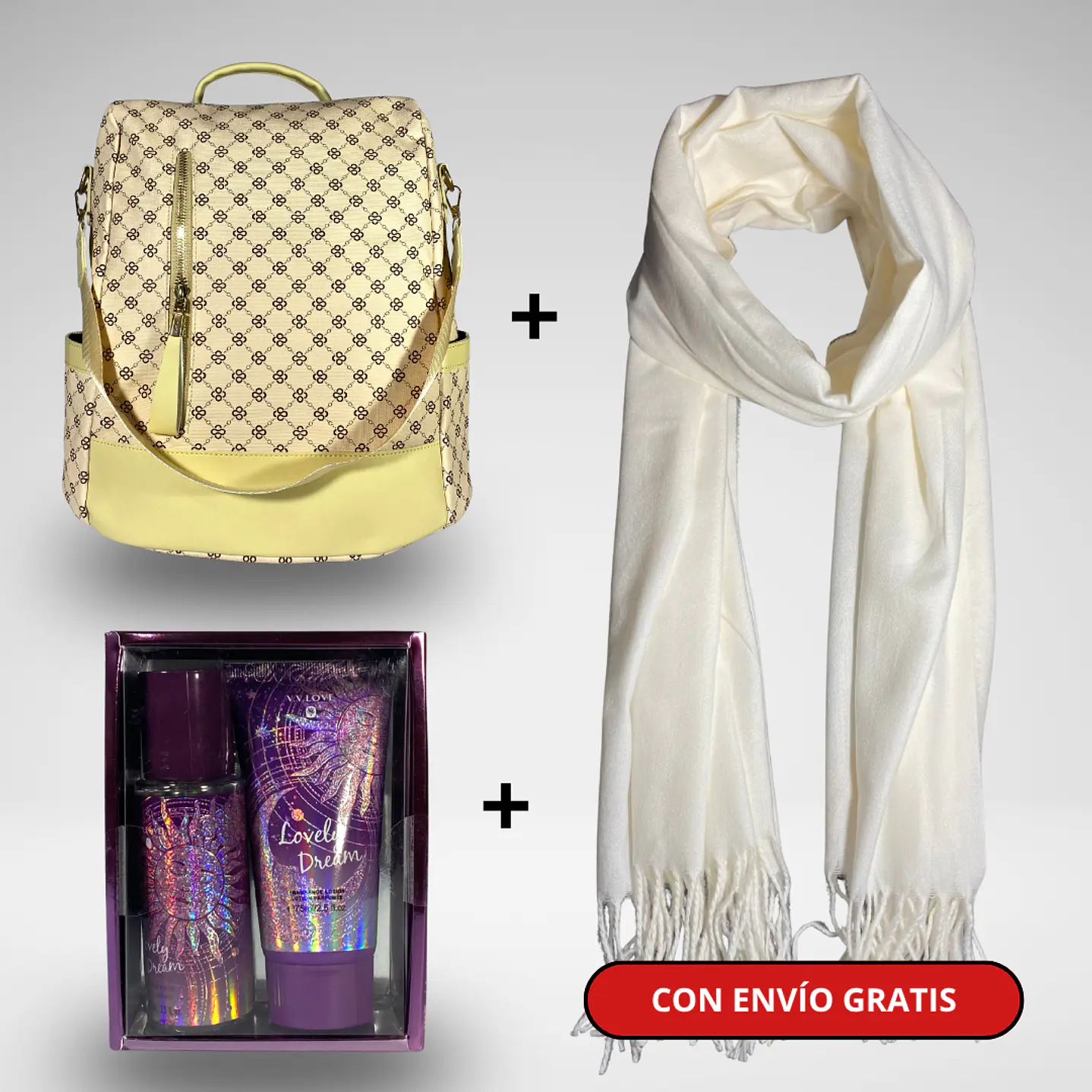 Pack Día de la Mamá: Mochila Antirrobo + Bufanda + Pack Splash + Crema + Envío Gratis🔥 7