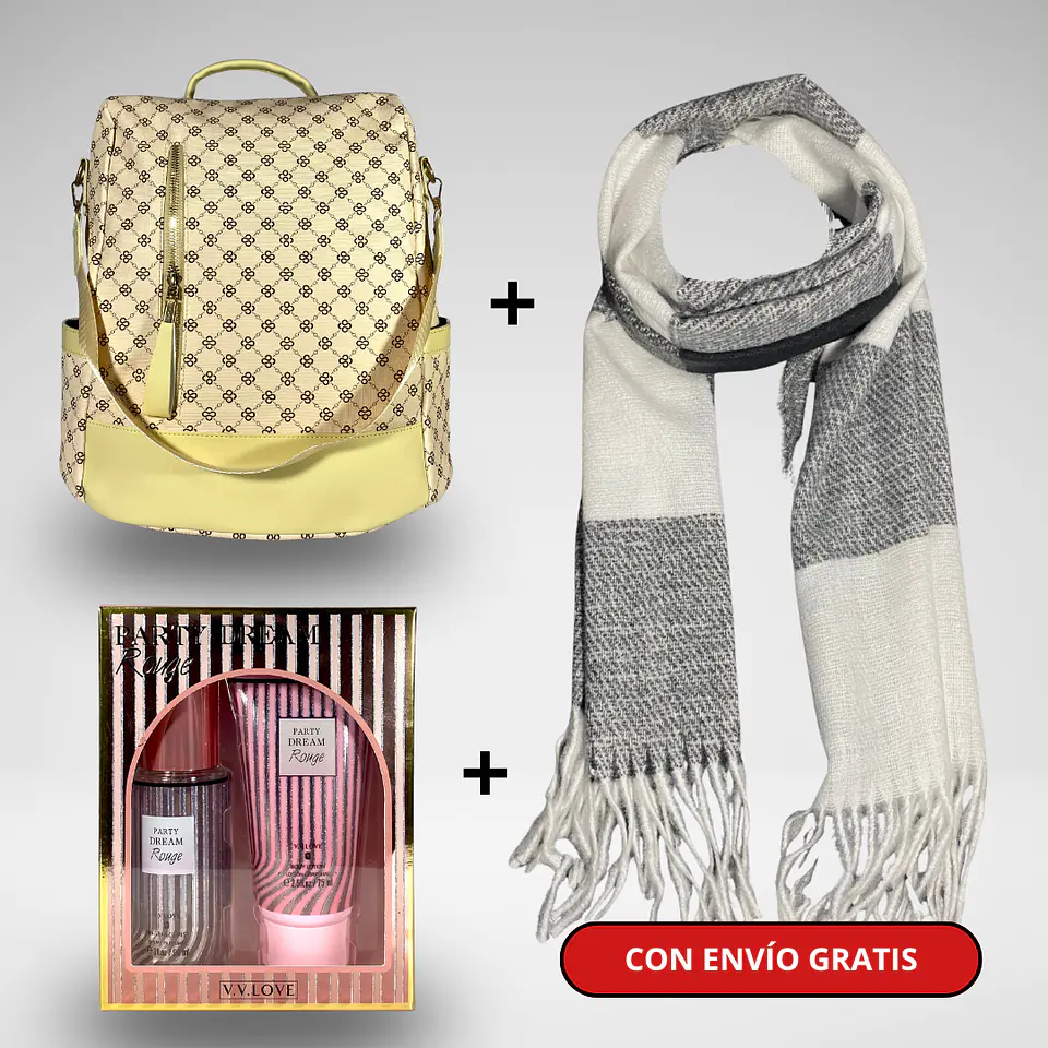 Pack Mujer 2: Mochila Antirrobo + Bufanda + Pack Splash + Crema  4