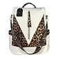 Mochila y Cartera Animal Print Blanca Antirrobo - Miniatura 2