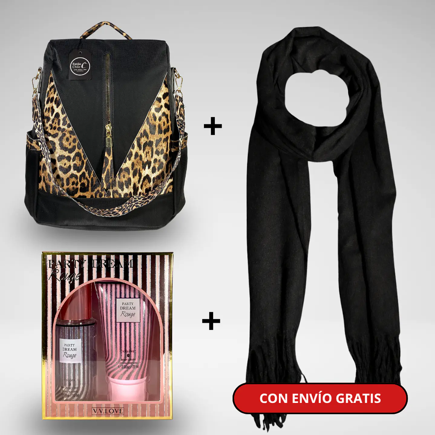 Pack Mujer 2: Mochila Antirrobo + Bufanda + Pack Splash + Crema + Envío Gratis🔥 3