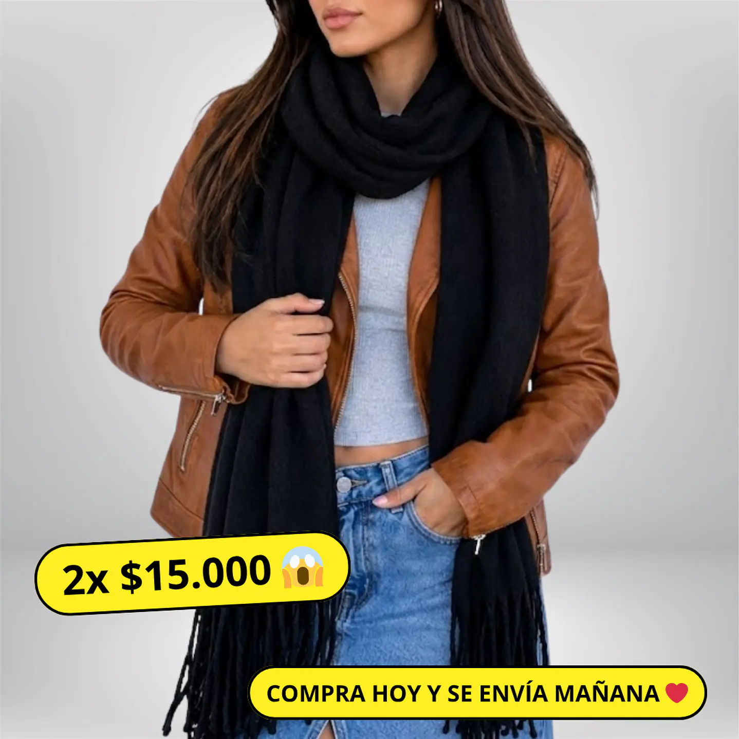 Bufanda Cachemira Negra 1