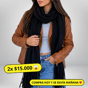 Bufanda Cachemira Negra