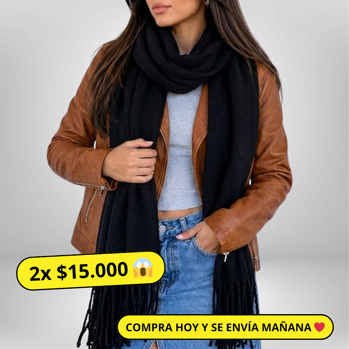 Bufanda Cachemira Negra 1