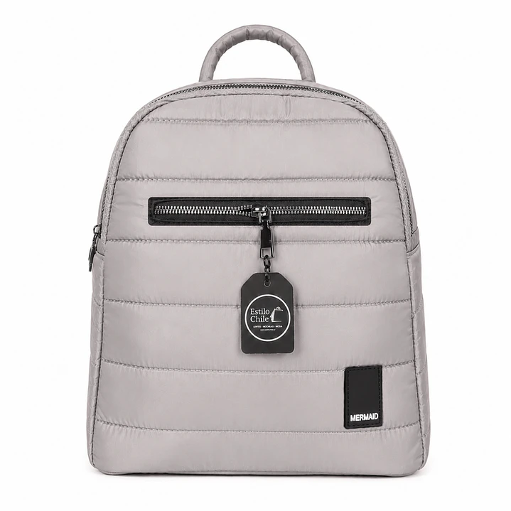 Mochila Puff Gris 2
