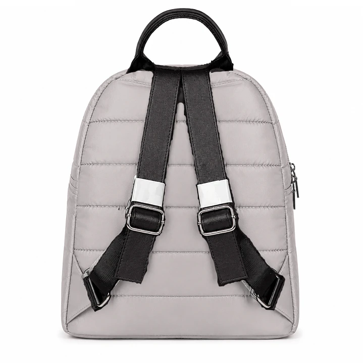 Mochila Puff Gris 3