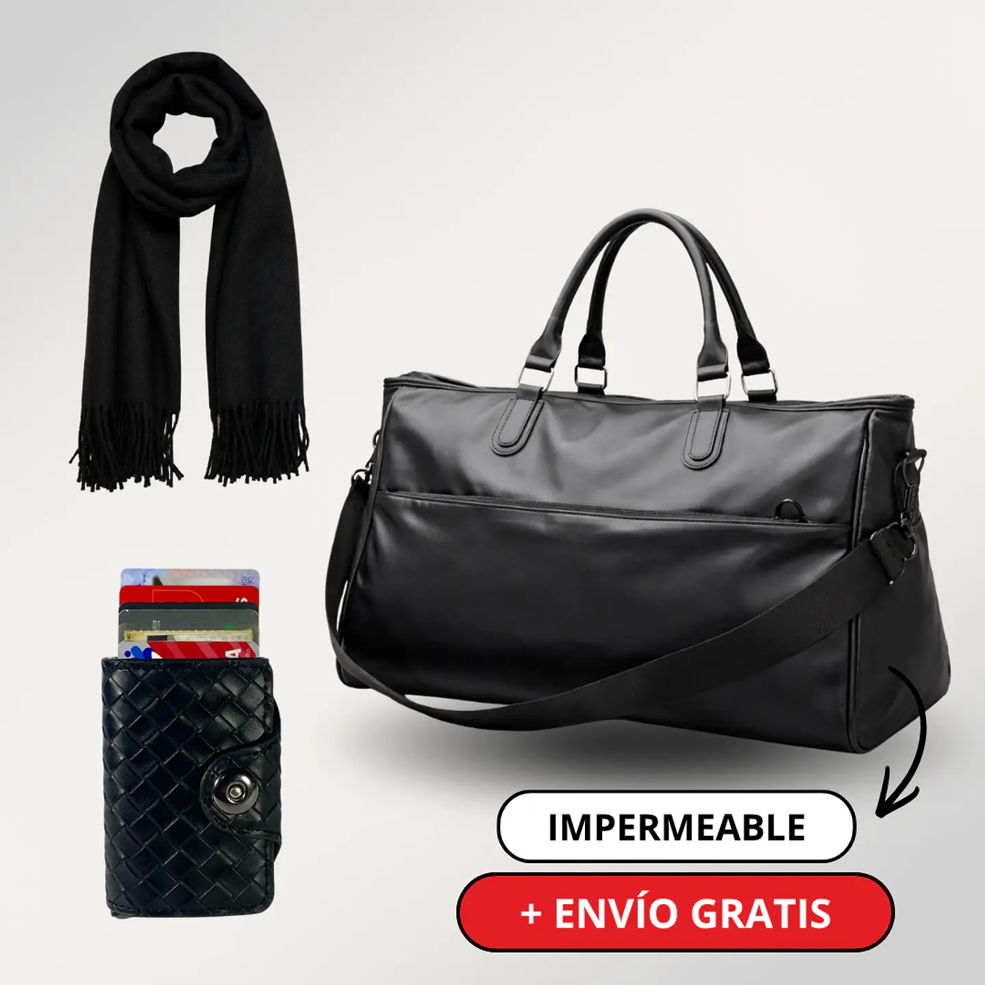 Pack Premium: Bolso de Lujo 40L + Billetera Viral + Bufanda + Envío Gratis 🔥 1