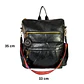 Mochila y Cartera Impermeable Negra (Con capacidad para Pc 14