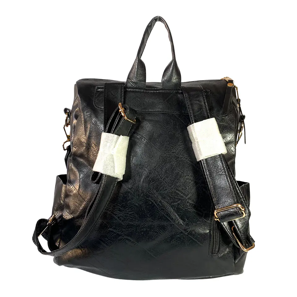 Mochila y Cartera Impermeable Negra (Capacidad Pc 14