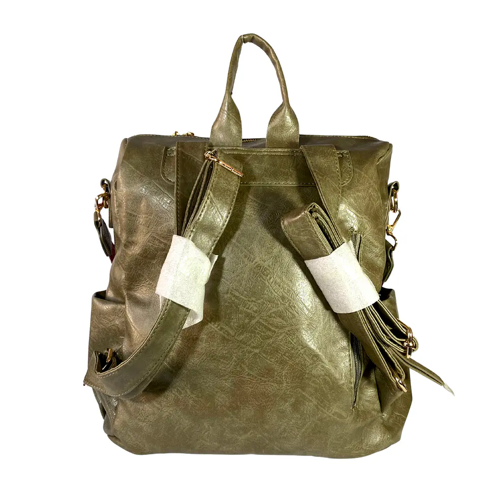 Mochila y Cartera Impermeable Verde (Capacidad Pc 14