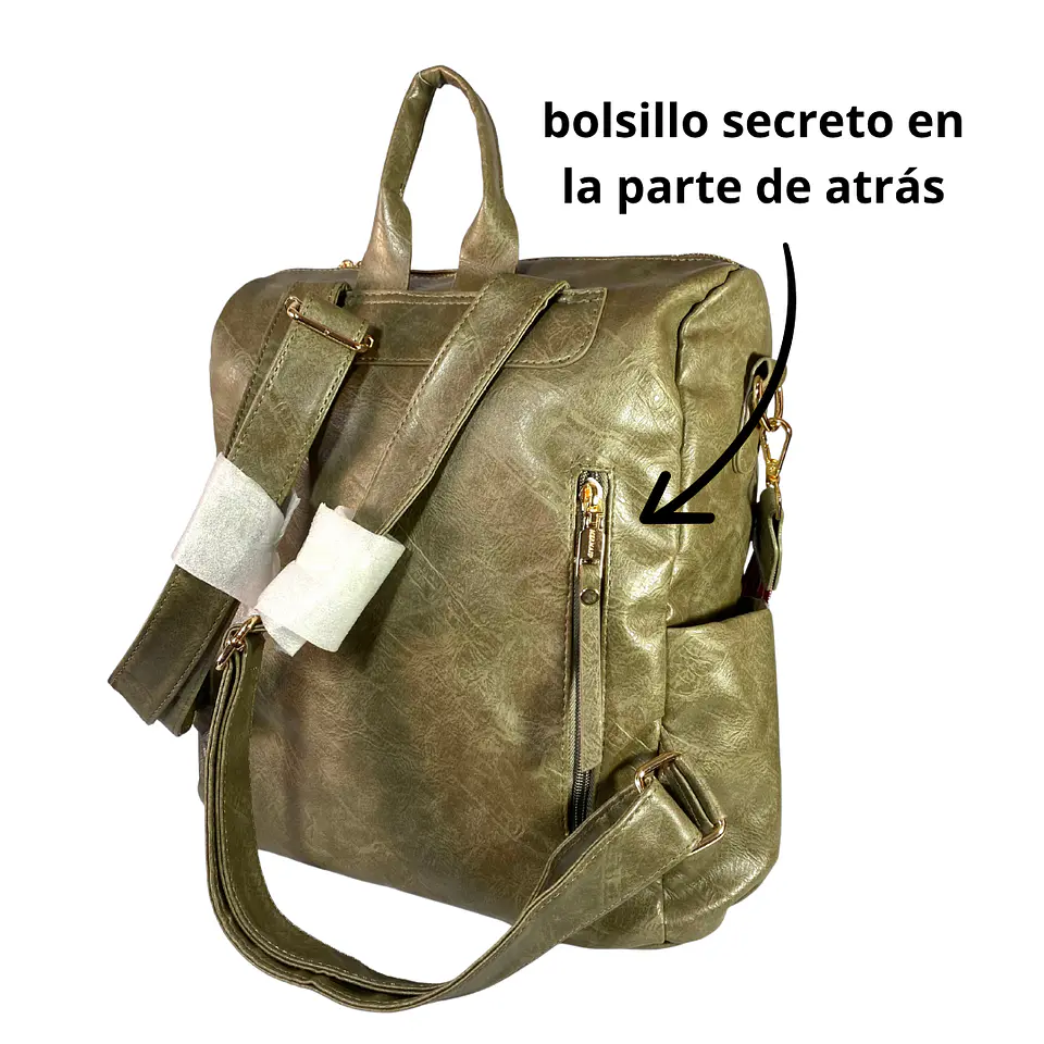 Mochila y Cartera Impermeable Verde (Capacidad Pc 14