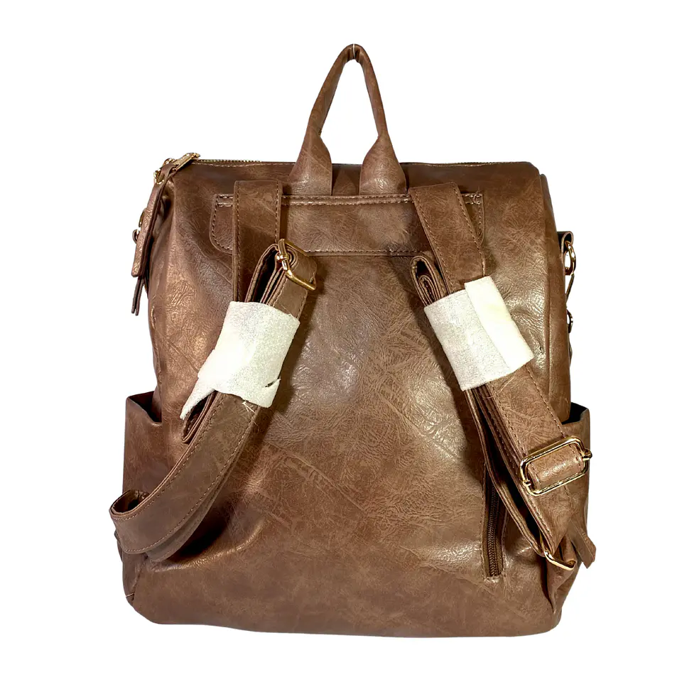 Mochila y Cartera Impermeable Café Oscuro (Capacidad Pc 14