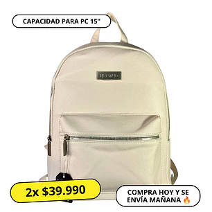 Mochila Impermeable Blanca (Capacidad Pc 15