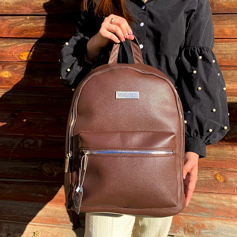 Mochila Impermeable Café (Capacidad Pc 15