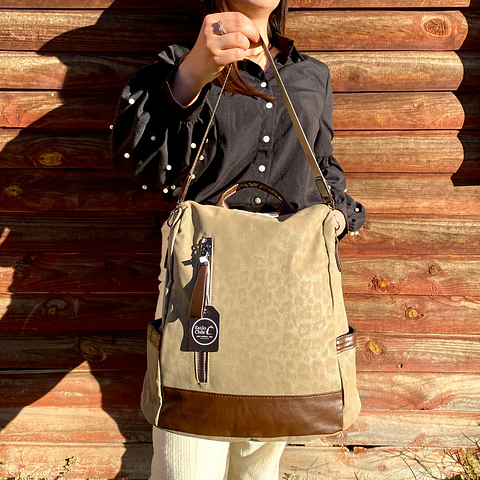 Mochila y Cartera Antirrobo Beige Mujer 3