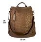 Mochila y Cartera Antirrobo Café Mujer - Miniatura 3