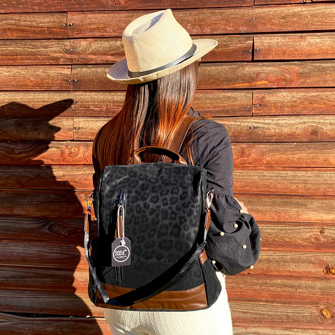 Mochila y Cartera Antirrobo Negra Mujer 2