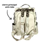 Mochila y Cartera Antirrobo Animal Print Blanca  - Miniatura 5