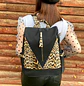 Mochila y Cartera Antirrobo Animal Print Negra - Miniatura 2
