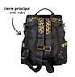 Mochila y Cartera Antirrobo Animal Print Negra - Miniatura 5