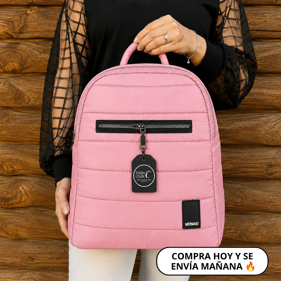 Mochila Puff Rosa 1