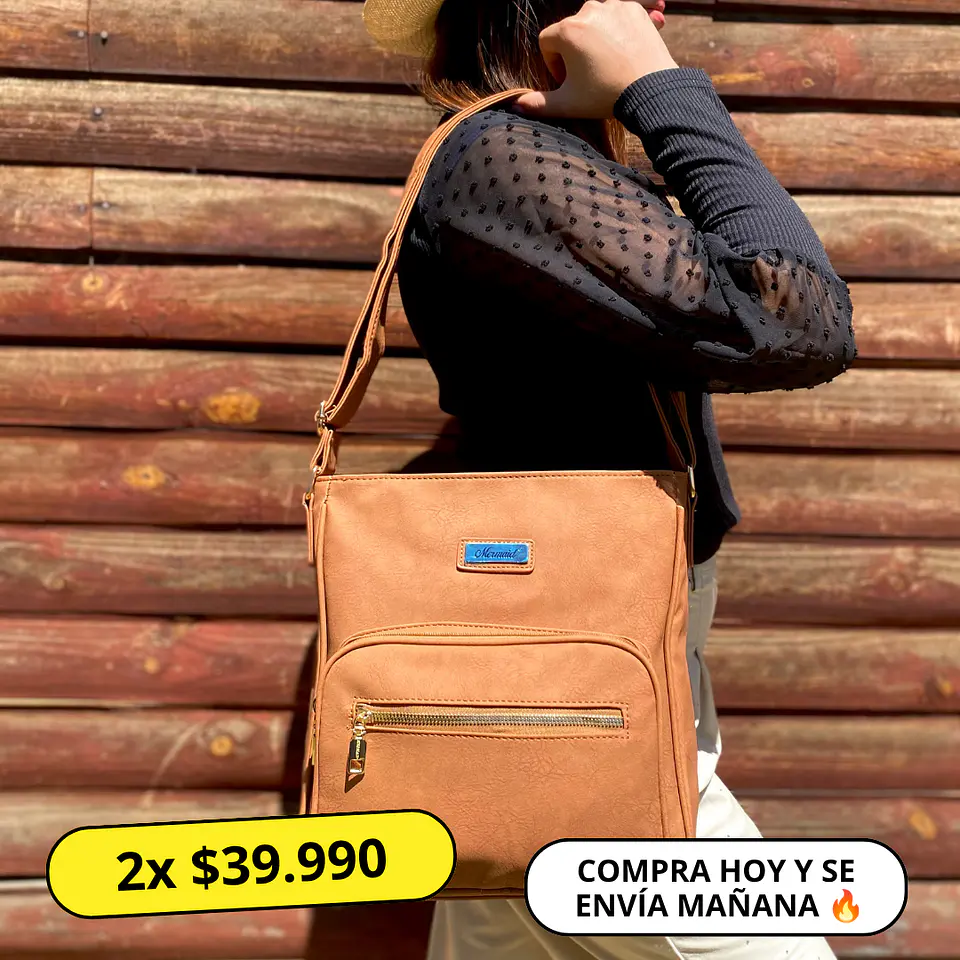 Bolso Eco Cuero Café 1