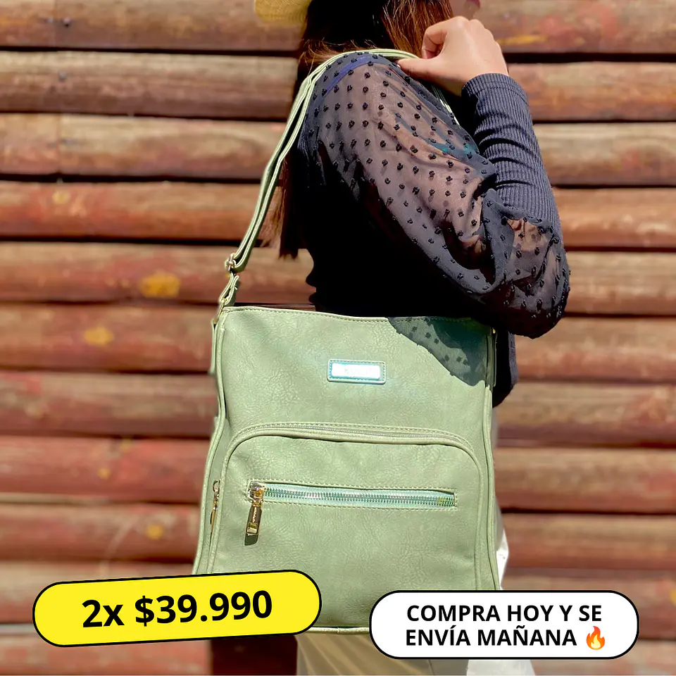 Bolso Eco Cuero Verde 1
