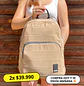 Mochila Puff Beige (capacidad pc 14