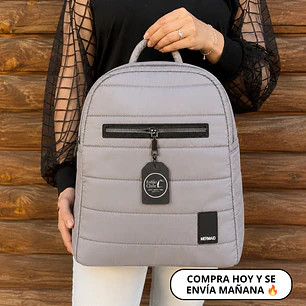 Mochila Puff Gris