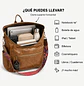Mochila y Cartera Impermeable Café (Capacidad Pc 14