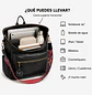 Mochila y Cartera Impermeable Negra (Capacidad Pc 14